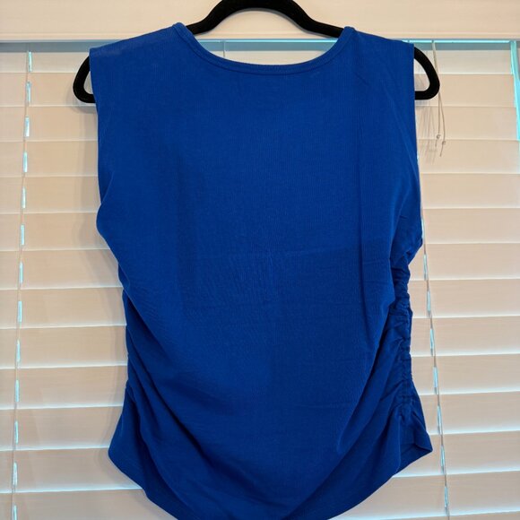 NWOT Loft Royal Blue Cinched Sides Tank Top (Size: L) - Picture 4 of 4
